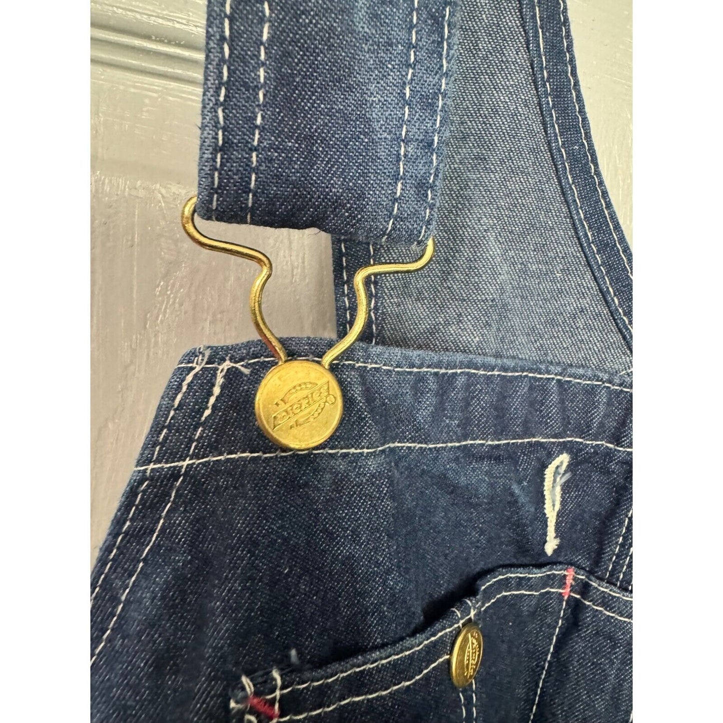 Dickies Apparel Men's Denim Overalls 44x26 100% Cotton