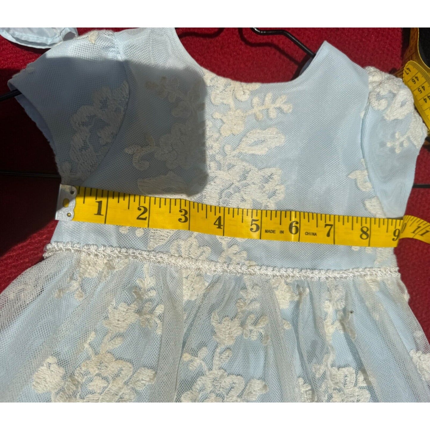 Baby Blue Lace Dress With Bloomers Size 12M Pippa & Julie
