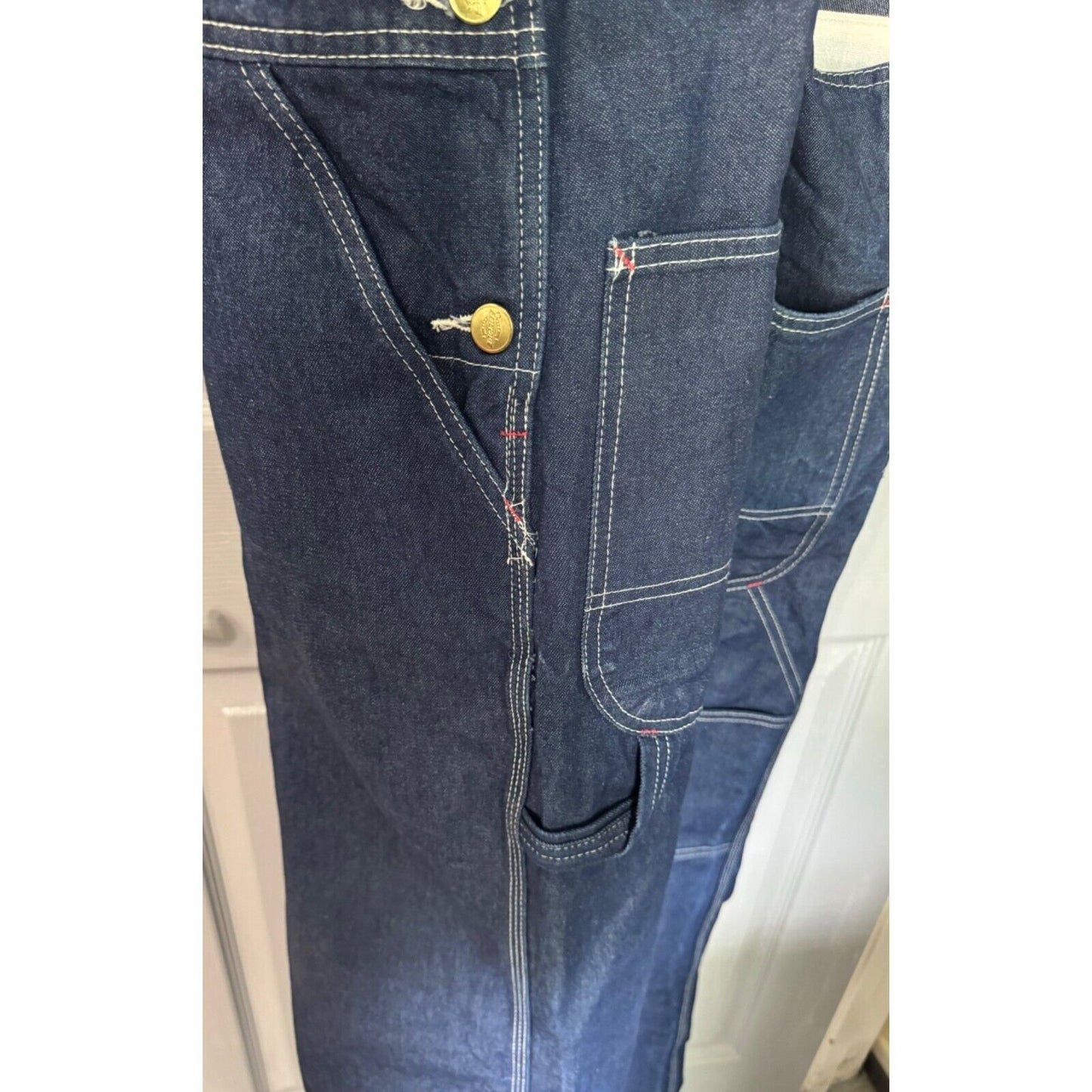 Dickies Apparel Men's Denim Overalls 44x26 100% Cotton
