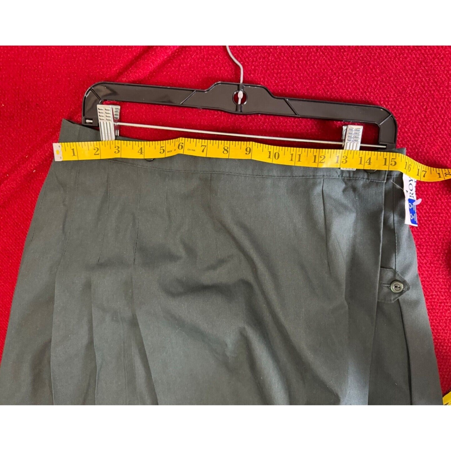 Royal Park Uniforms Green Pleated Skirt 35% Cotton 12H Made In USA