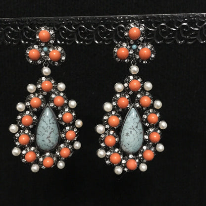 Turquoise Ehtiopian Opal Gemstone Dangle Earring Jewelry