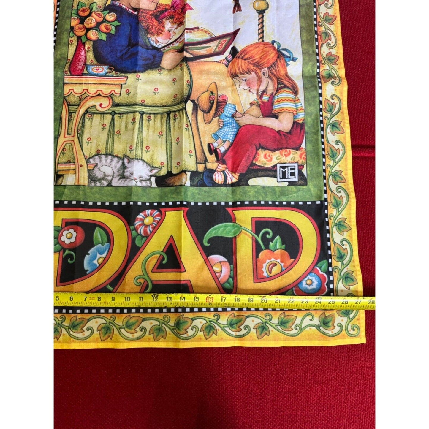 Mary Engelbreit Fathers Day Garden/house Flag Outdoor 22 X 17 Dad with Daughter