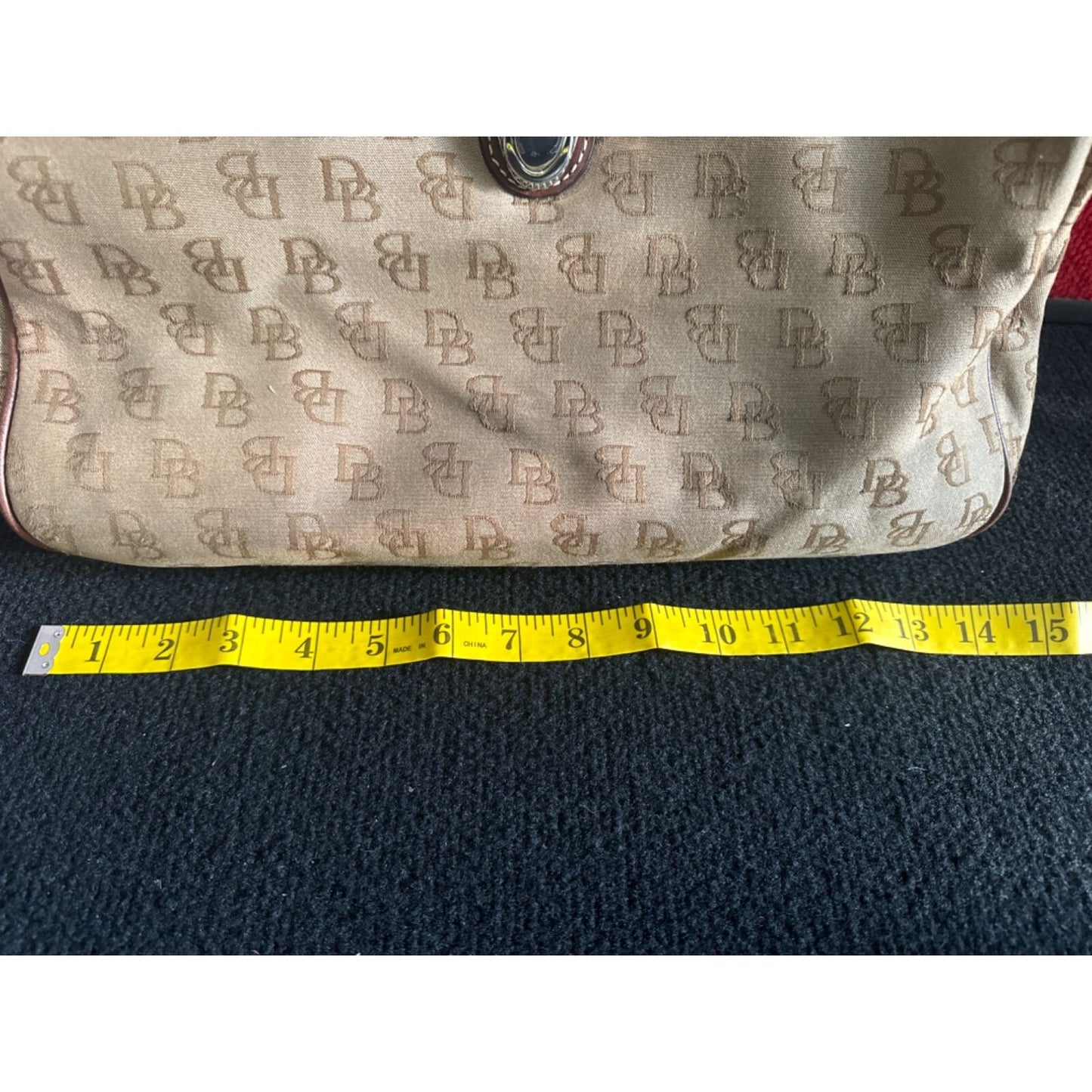 Dooney & Bourke Vintage Monogram Canvas & Leather Tote Bag