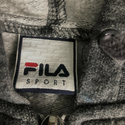 Fila Sport Womens Gray Hooded Pockets Long Sleeve Full Zip Jacket Size Medium