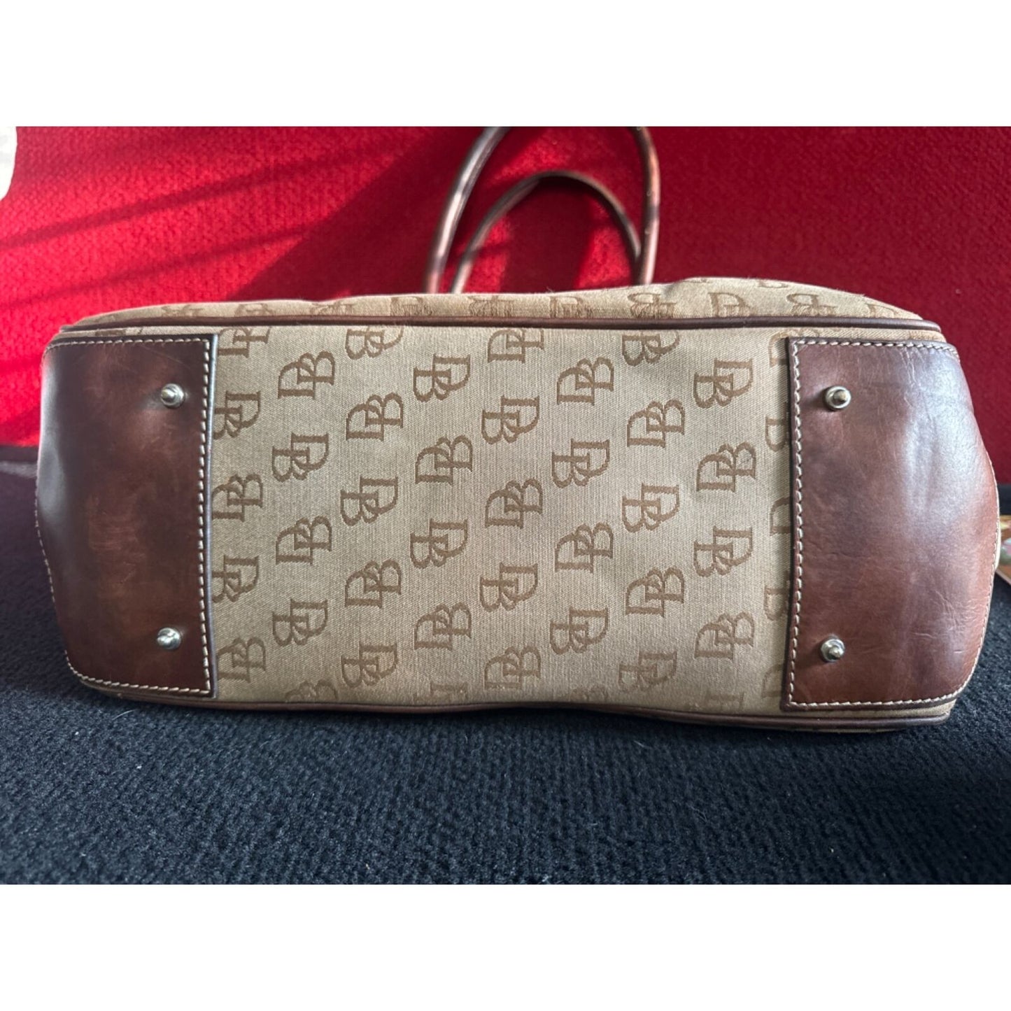 Dooney & Bourke Vintage Monogram Canvas & Leather Tote Bag