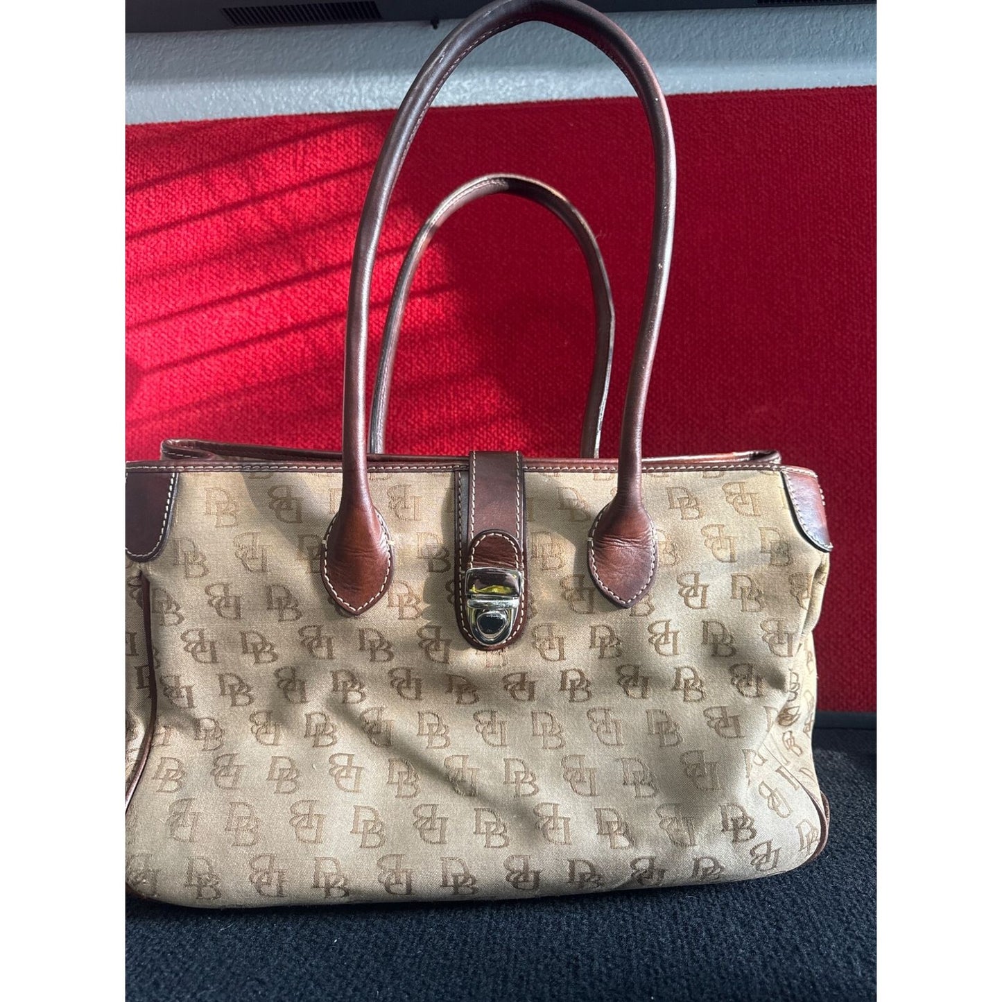 Dooney & Bourke Vintage Monogram Canvas & Leather Tote Bag