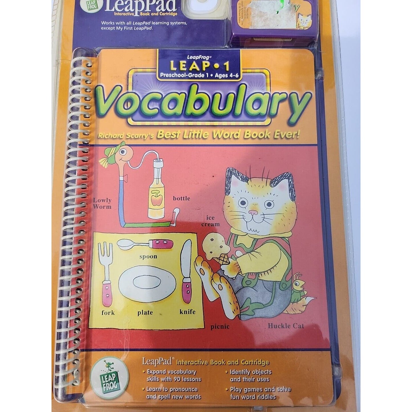 LeapPad Leap 1 Vocabulary Best Little Word Book and Cartridge Richard Scarry NOS