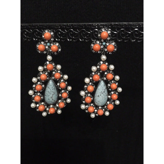 Turquoise Ehtiopian Opal Gemstone Dangle Earring Jewelry