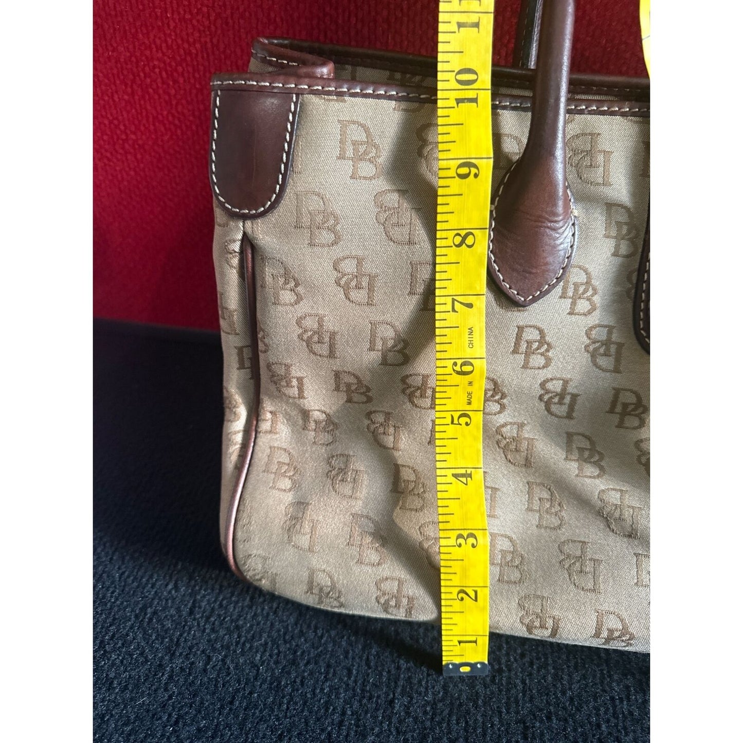 Dooney & Bourke Vintage Monogram Canvas & Leather Tote Bag