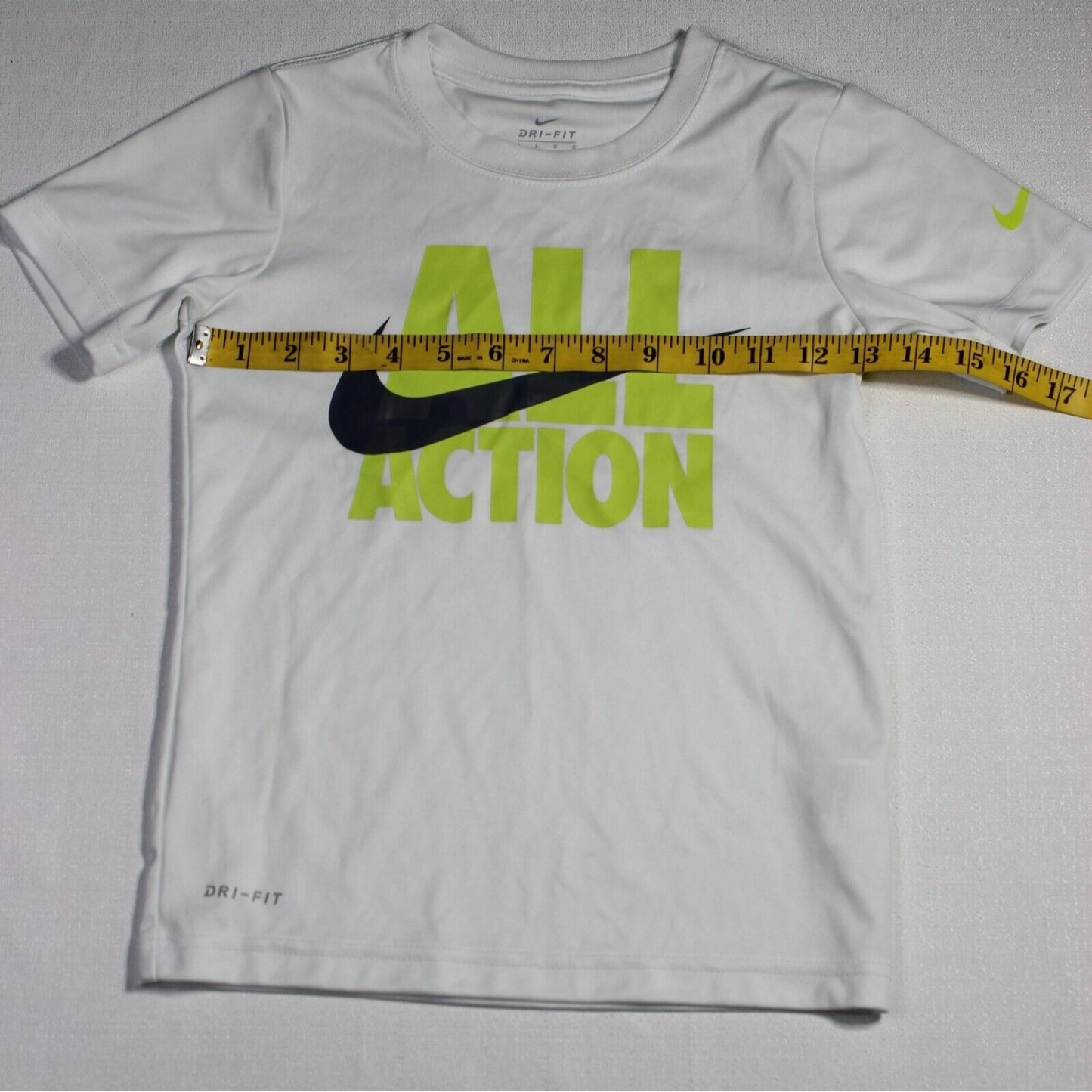 Nike White Short Sleeve Crew Neck Pullover Basic T Shirt Size Large