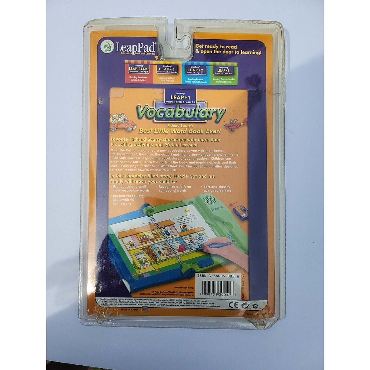 LeapPad Leap 1 Vocabulary Best Little Word Book and Cartridge Richard Scarry NOS