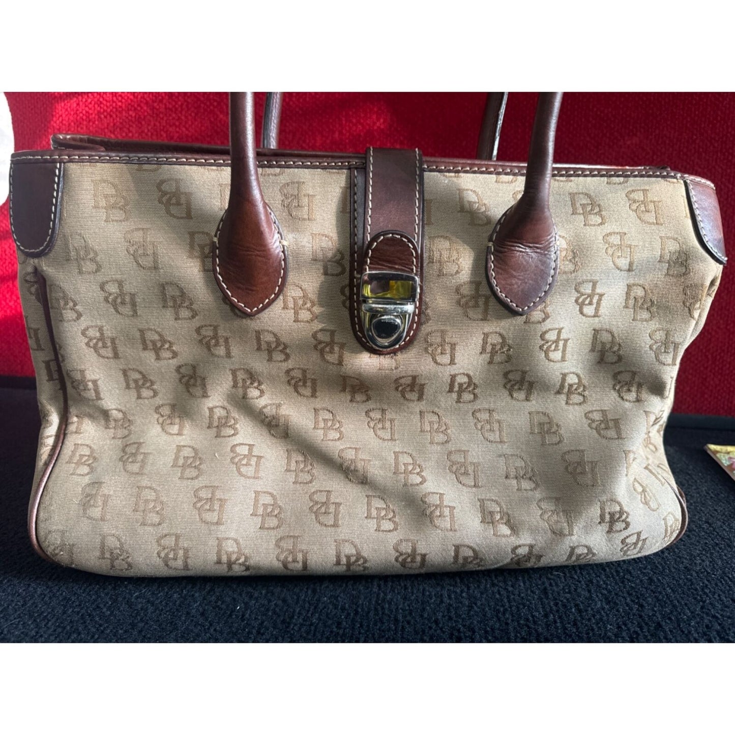 Dooney & Bourke Vintage Monogram Canvas & Leather Tote Bag