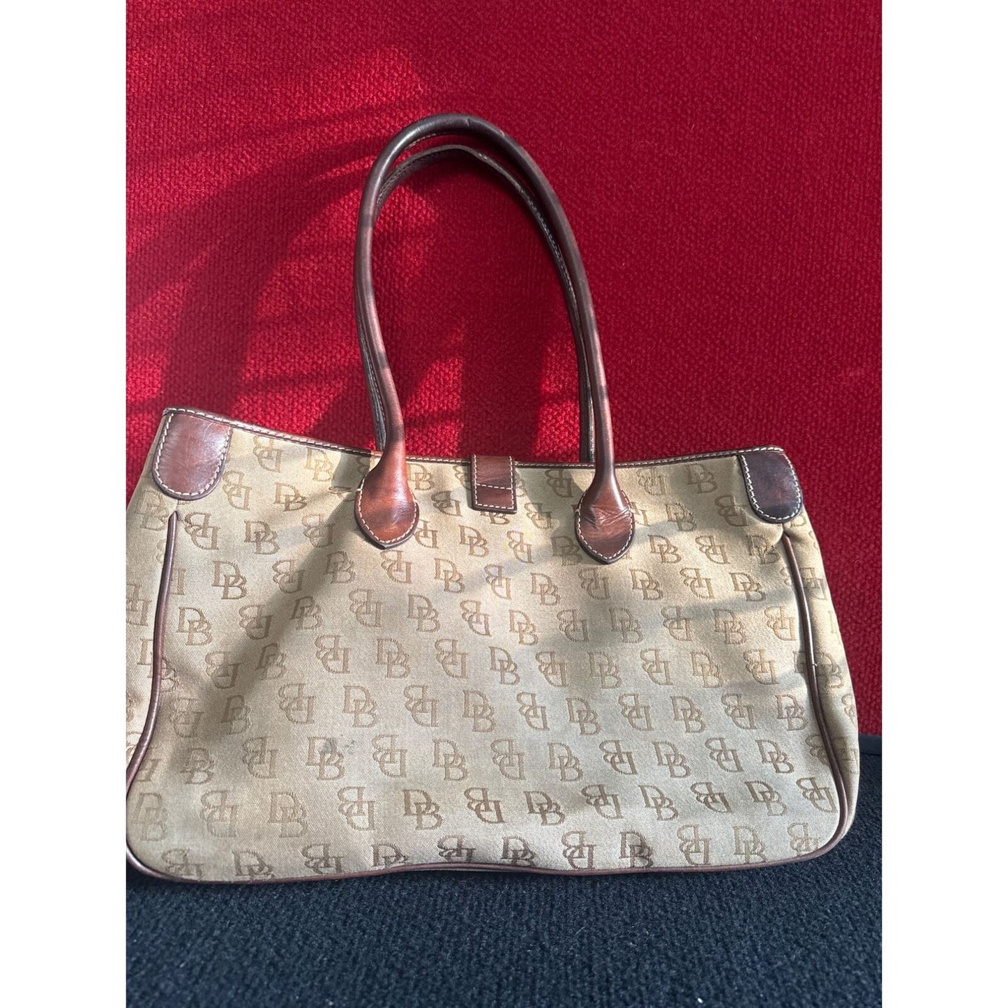 Dooney & Bourke Vintage Monogram Canvas & Leather Tote Bag