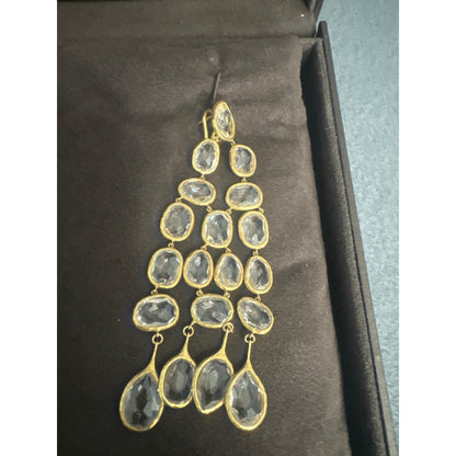 Gucci Gold & Crystal Chandelier Earrings