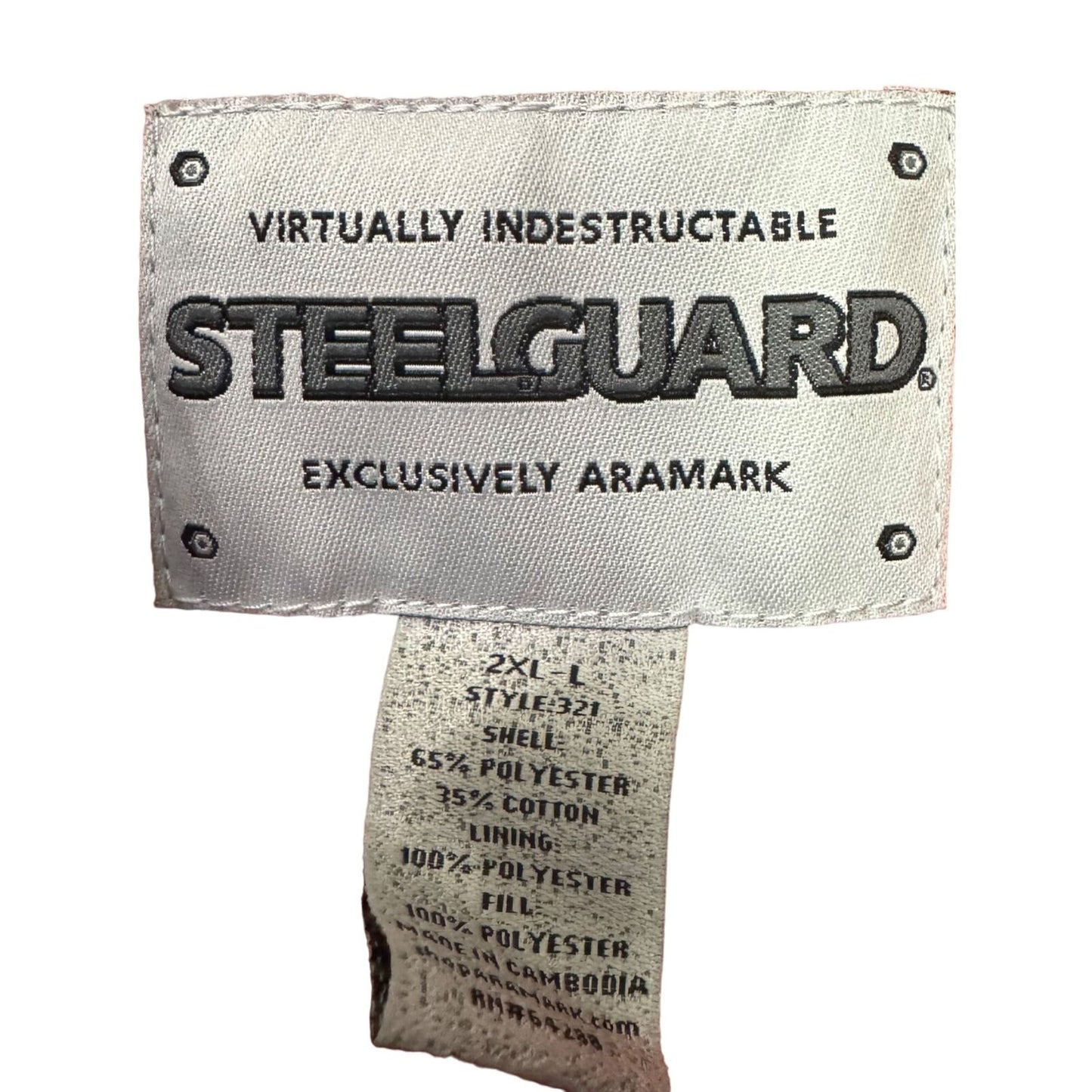 SteelGuard Virtually Indestructable Insulated Coveralls By Aramark 2XL Navy Blue