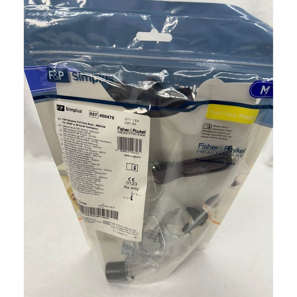 Fisher & Paykel Simplus Full Face Mask Medium 400476 Silicone New