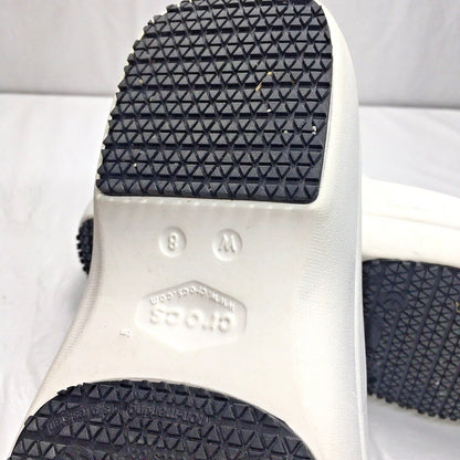 Crocs Clogs Women's Size 8w White Nursing Work Non-Slip Shoes