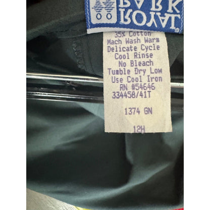 Royal Park Uniforms Green Pleated Skirt 35% Cotton 12H Made In USA