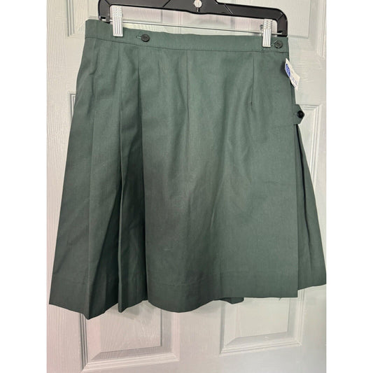 Royal Park Uniforms Green Pleated Skirt 35% Cotton 12H Made In USA