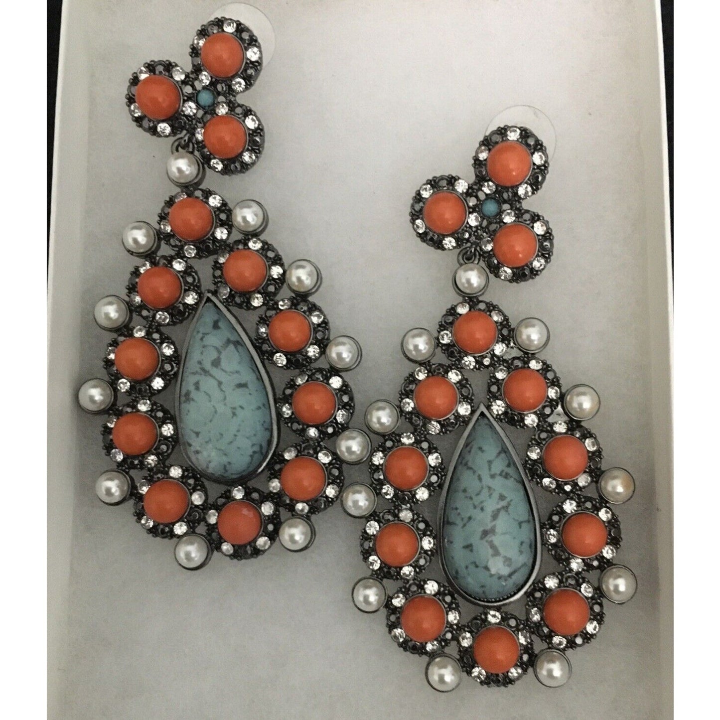 Turquoise Ehtiopian Opal Gemstone Dangle Earring Jewelry