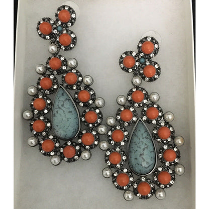 Turquoise Ehtiopian Opal Gemstone Dangle Earring Jewelry