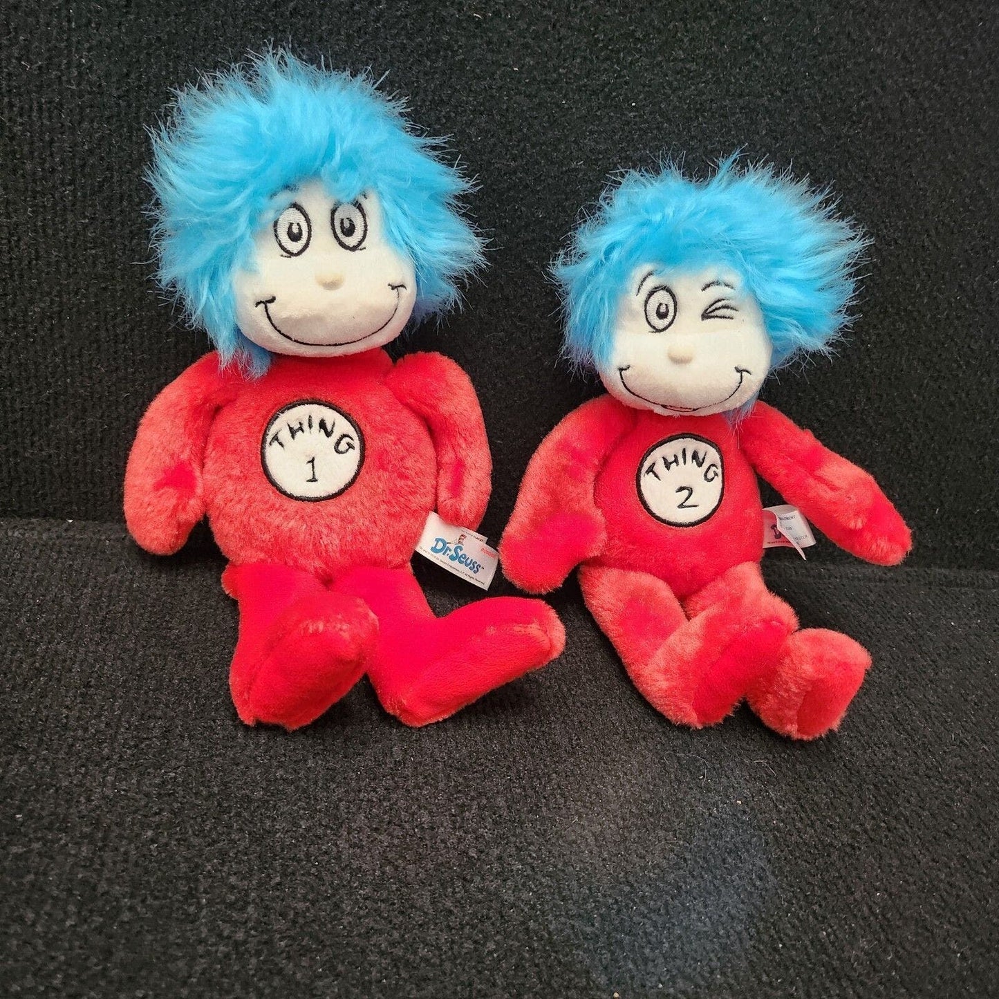 Thing1 & 2 Cat In The Hat 10" Plush Dr Seuss 2016 Stuffed Set