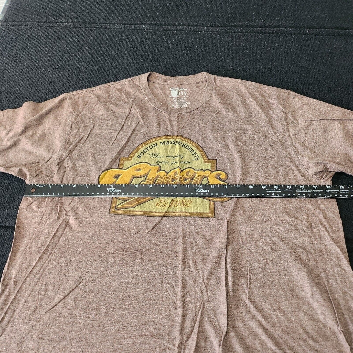 Brown Cheers 2XL Graphic T-Shirt Front and Back Graphic Tee